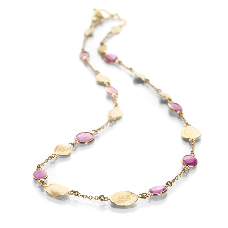 Barbara Heinrich Rose Cut Ruby and Petal Necklace | Quadrum Gallery