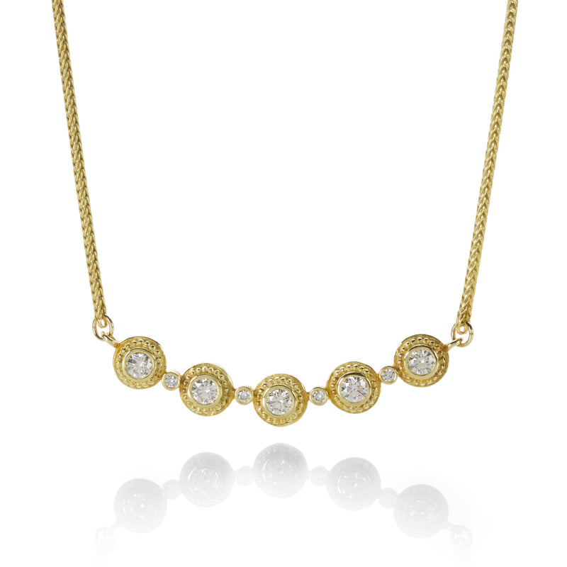 Barbara Heinrich Five Diamond Stepped Circle Necklace | Quadrum Gallery