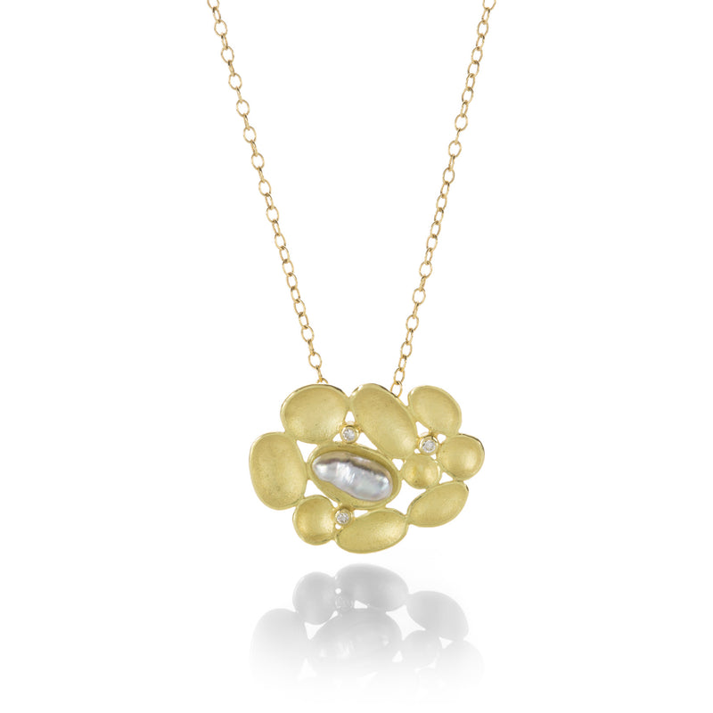 Barbara Heinrich Shell Cluster Necklace with Freshwater Pearl | Quadrum Gallery
