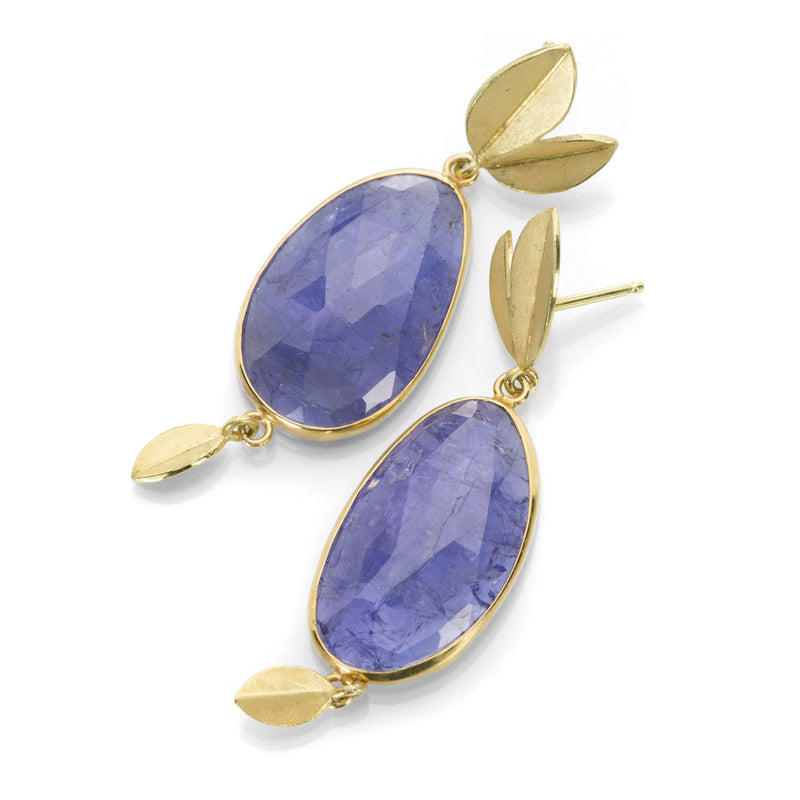 Barbara Heinrich Double Leaf Tanzanite Drop Earrings | Quadrum Gallery