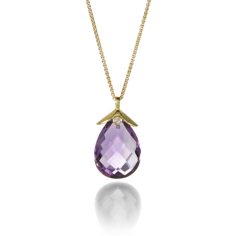 Barbara Heinrich Faceted Pear Shaped Amethyst Necklace | Quadrum Gallery