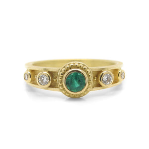 Barbara Heinrich Tapered Emerald & Diamond Ring | Quadrum Gallery