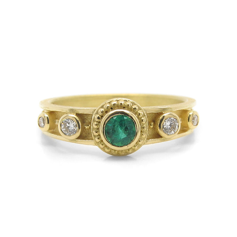 Barbara Heinrich Tapered Emerald & Diamond Ring | Quadrum Gallery