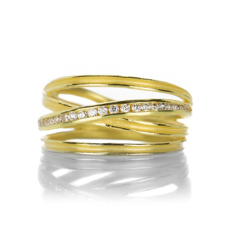 Barbara Heinrich Yellow Gold Four Ribbon Ring | Quadrum Gallery