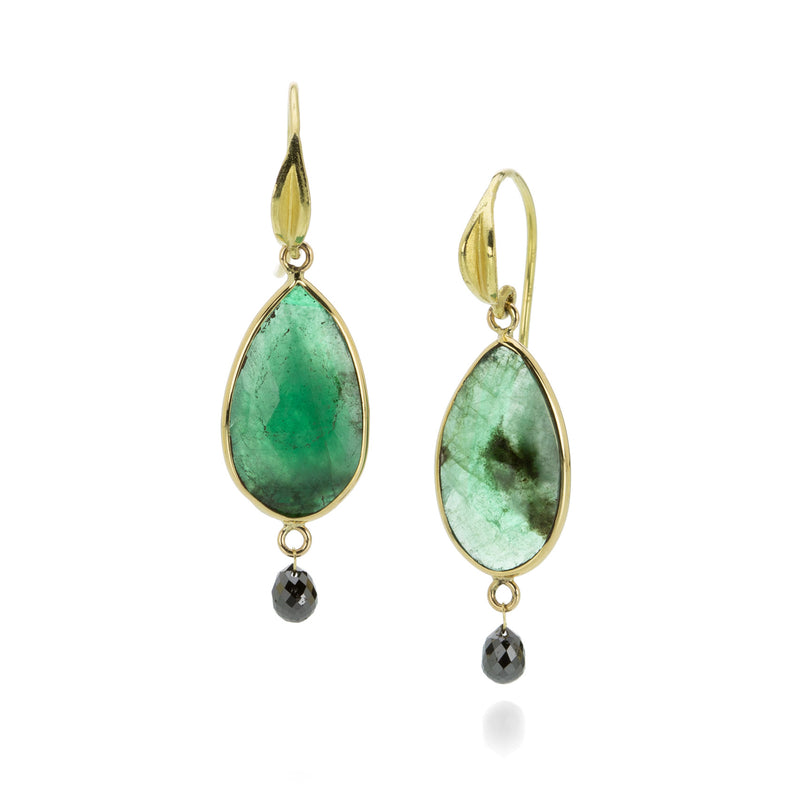 Barbara Heinrich Rose Cut Emerald Drop Earrings | Quadrum Gallery