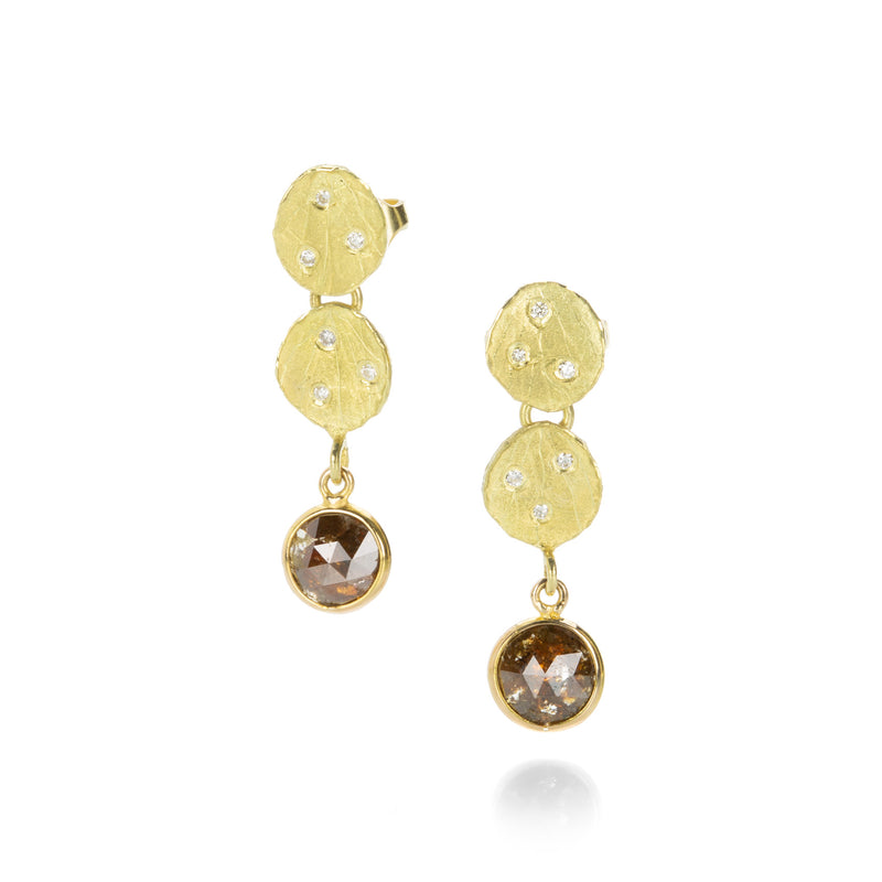 Barbara Heinrich Brown Diamond Double Petal Earrings | Quadrum Gallery