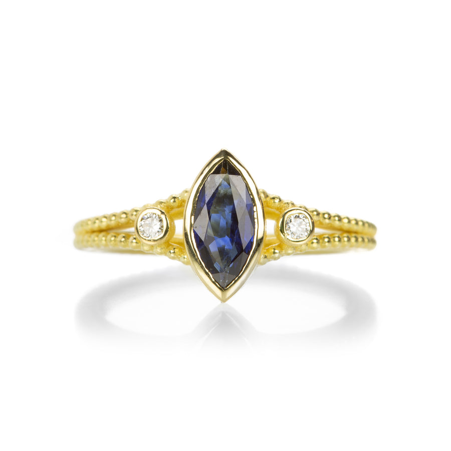Barbara Heinrich Princess Blue Sapphire Marquis Ring | Quadrum Gallery