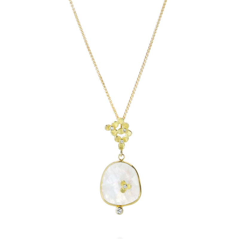 Barbara Heinrich Trillium Flower Moonstone Pendant Necklace | Quadrum Gallery