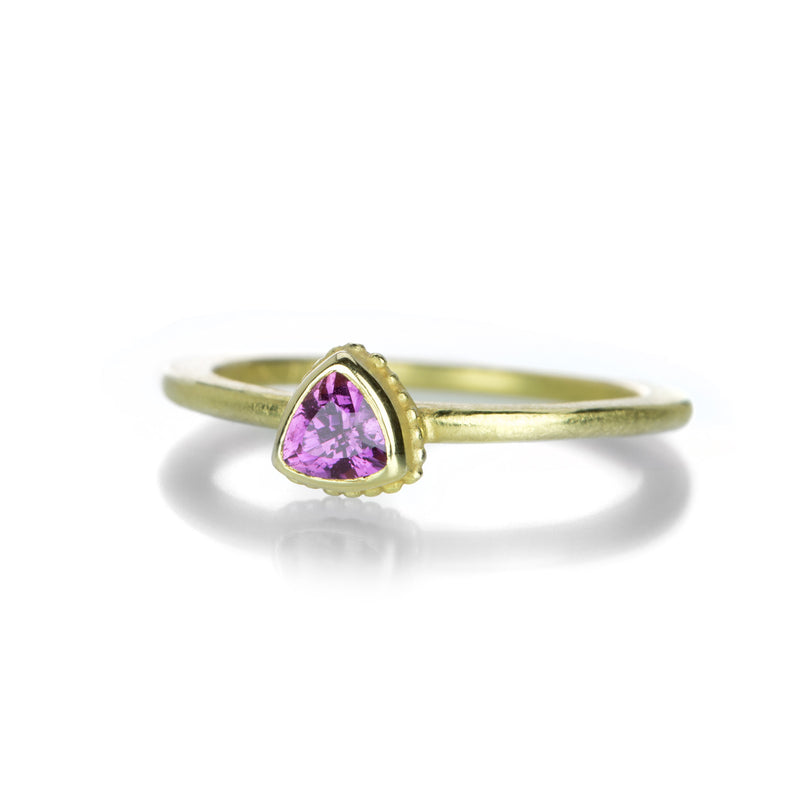 Barbara Heinrich Faceted Trillion Purple Sapphire Ring | Quadrum Gallery