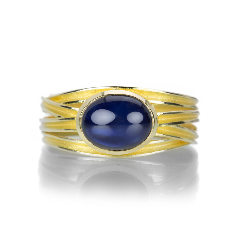 Barbara Heinrich Cabochon Oval Blue Sapphire Ring | Quadrum Gallery