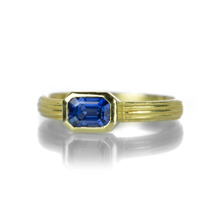 Barbara Heinrich Emerald Cut Blue Sapphire Ring | Quadrum Gallery