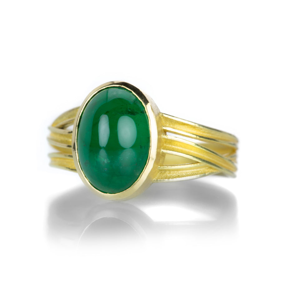 Barbara Heinrich Three Ribbon Emerald Ring | Quadrum Gallery