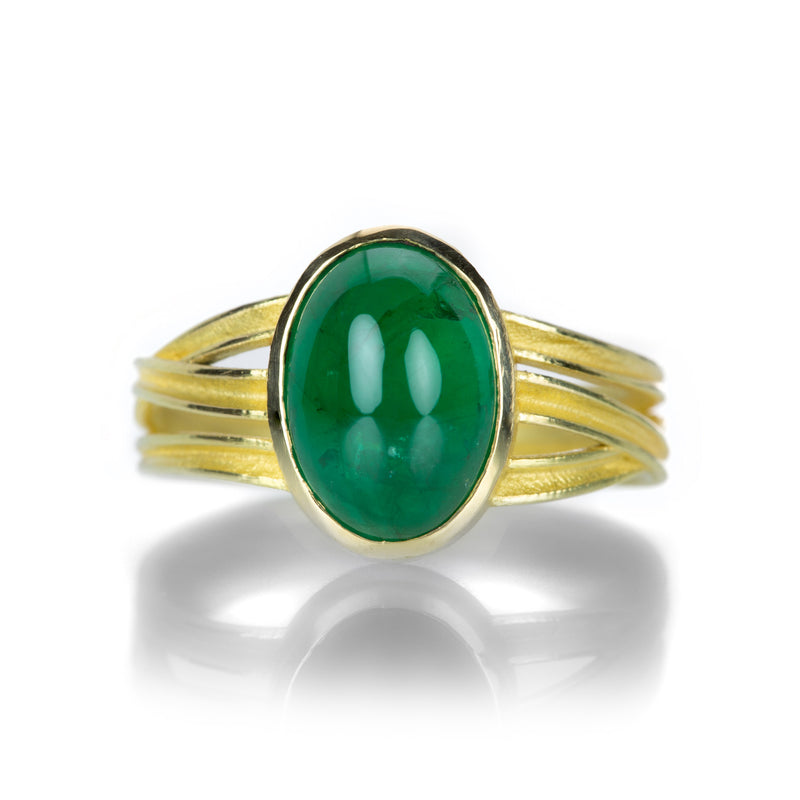 Barbara Heinrich Three Ribbon Emerald Ring | Quadrum Gallery