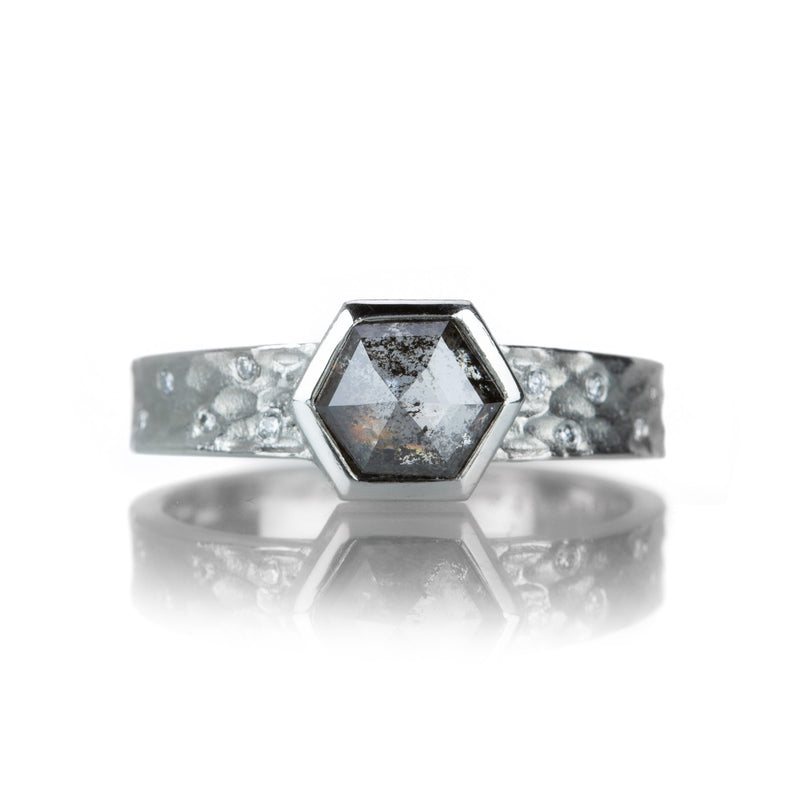 Barbara Heinrich Hex Salt & Pepper Diamond Ring | Quadrum Gallery