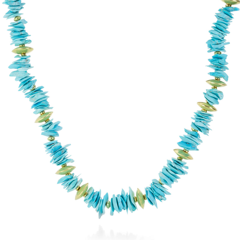 Barbara Heinrich Sleeping Beauty Turquoise Slice Bead Necklace | Quadrum Gallery