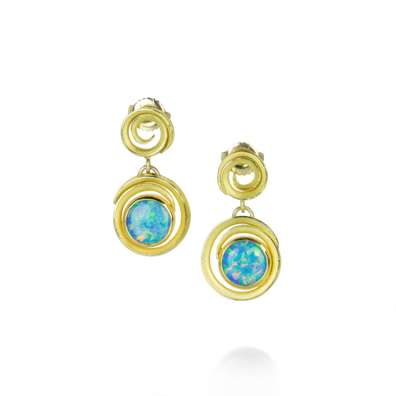 Barbara Heinrich Blue Opal Swirl Earrings | Quadrum Gallery