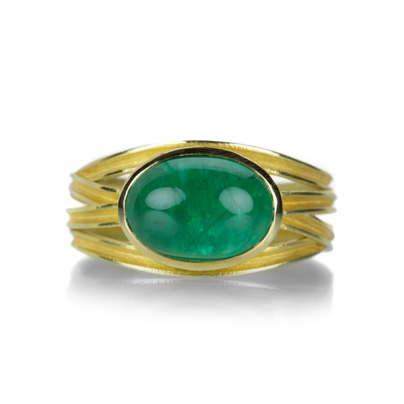 Barbara Heinrich Oval Emerald Wrapped Ribbon Ring | Quadrum Gallery