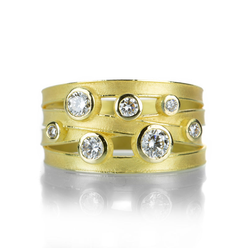 Barbara Heinrich Ribbon Ring with Diamonds | Quadrum Gallery