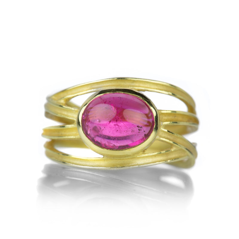 Barbara Heinrich Four Band Wrap with Oval Pink Tourmaline | Quadrum Gallery