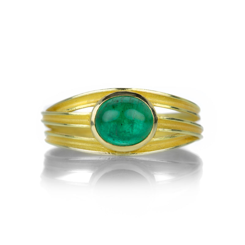 Barbara Heinrich Oval Emerald Cabochon Wrapped Ring | Quadrum Gallery