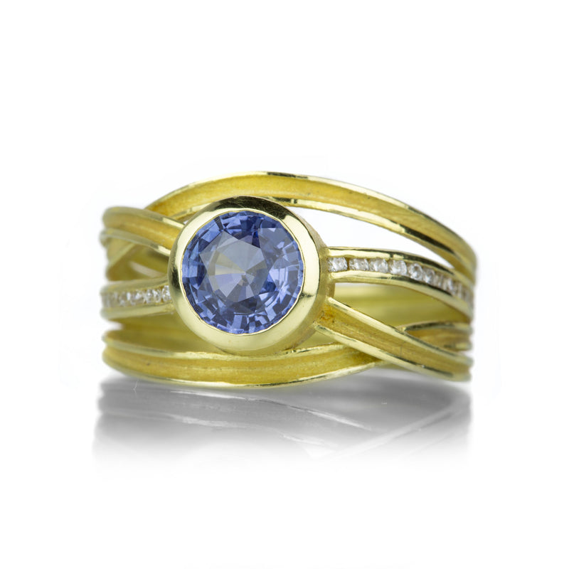 Barbara Heinrich Round Cornflower Blue Sapphire Ring | Quadrum Gallery