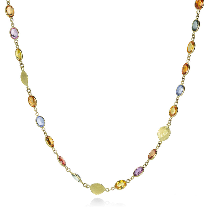 Barbara Heinrich Multicolor Sapphire Gold Necklace  | Quadrum Gallery