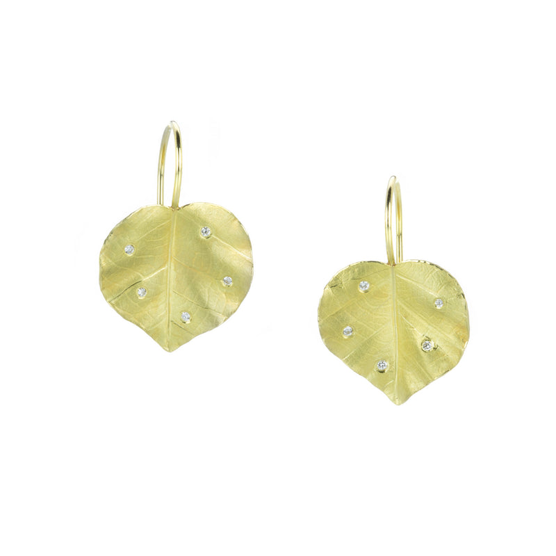 Barbara Heinrich Violet Diamond Leaf Earrings | Quadrum Gallery