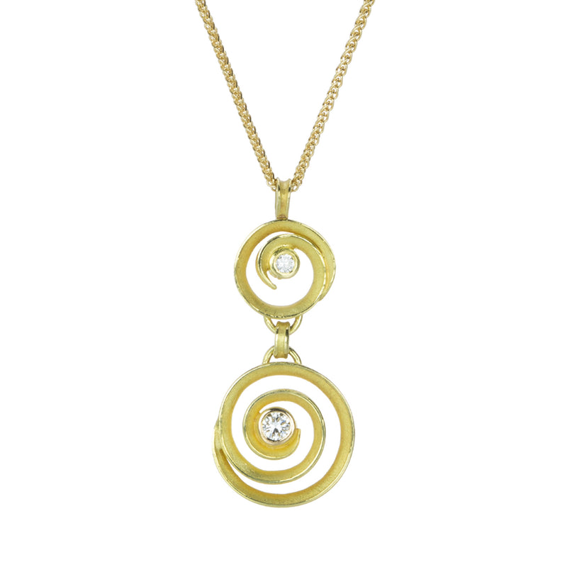 Barbara Heinrich Double Swirl Drop Pendant Necklace | Quadrum Gallery