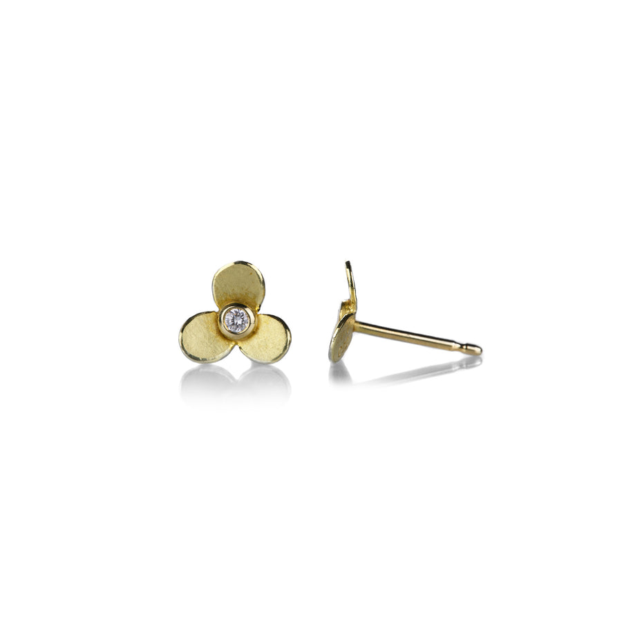 Barbara Heinrich Yellow Gold Trillium Stud Earrings | Quadrum Gallery