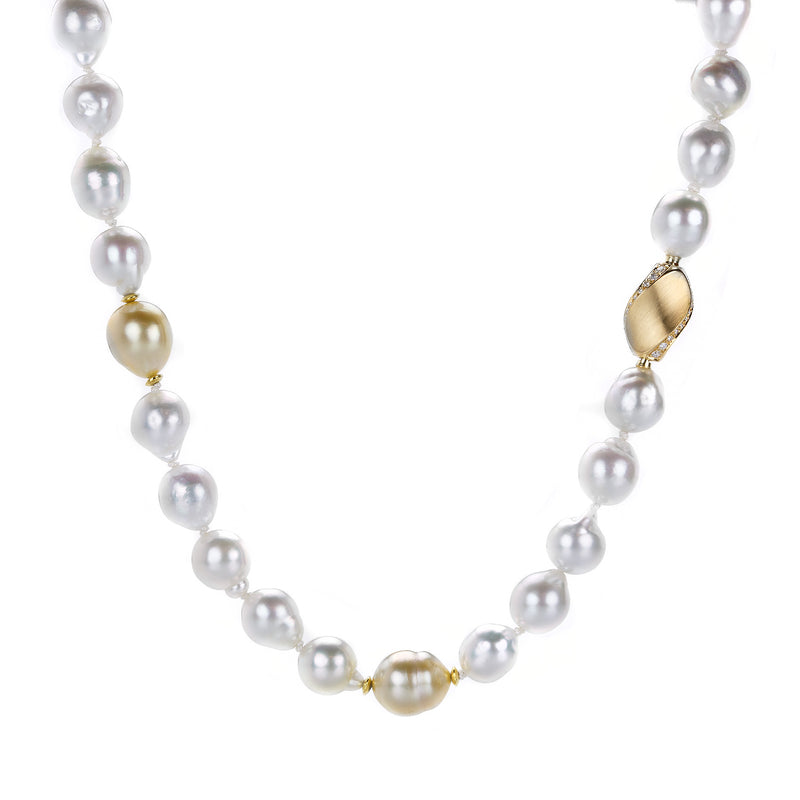 Barbara Heinrich Golden and White South Sea Pearl Necklace | Quadrum Gallery