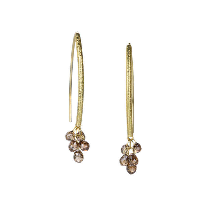 Barbara Heinrich Navette Earrings with Brown Diamond Drops | Quadrum Gallery