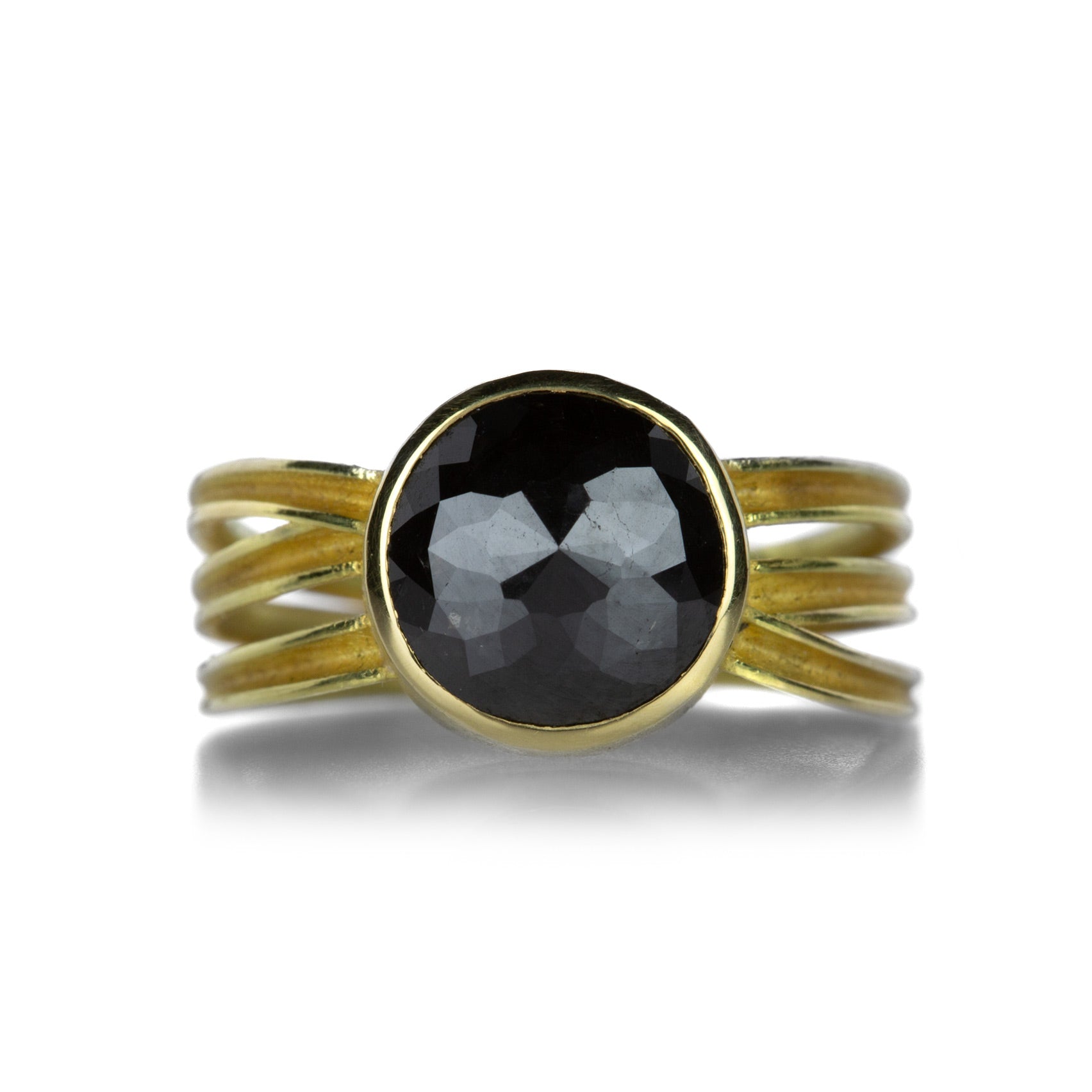 Barbara Reed Rings Barbara Heinrich Round Rose Cut Black Diamond Wrapped Ring | Quadrum G ...