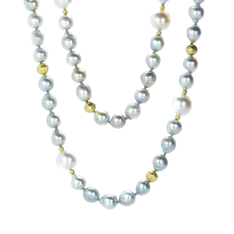 Barbara Heinrich Silver Akoya and South Sea Pearl Necklace | Quadrum Gallery
