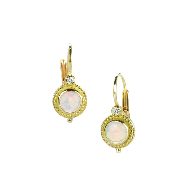 Barbara Heinrich Granulated Round Opal Drop Earrings | Quadrum Gallery