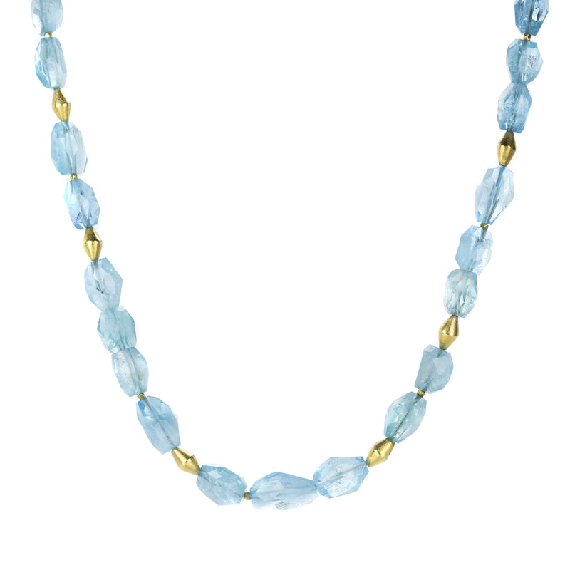 Barbara Heinrich Bicone Aquamarine Bead Necklace | Quadrum Gallery