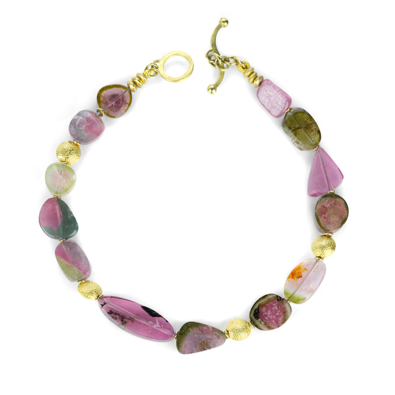 Barbara Heinrich 18k Watermelon Tourmaline Beaded Bracelet | Quadrum Gallery