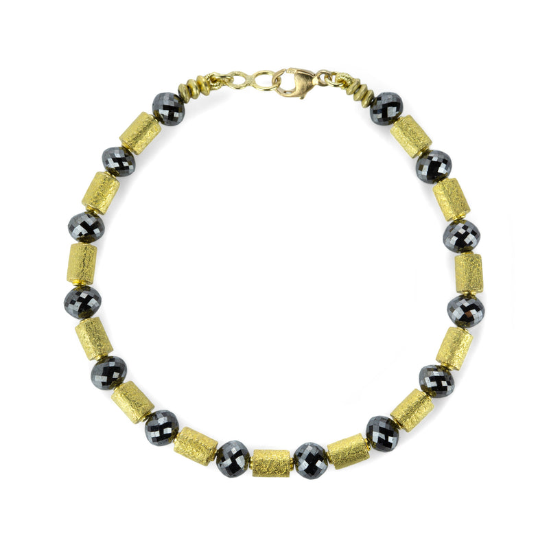 Barbara Heinrich 18k Black Diamond Barrel Bead Bracelet | Quadrum Gallery