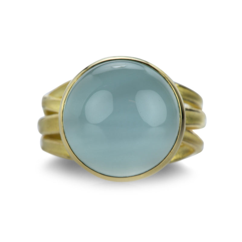 Barbara Heinrich Round Aquamarine Cabochon Ring | Quadrum Gallery