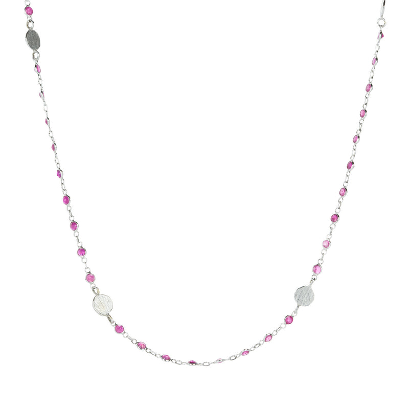 Barbara Heinrich Ruby and White Gold Petal Chain | Quadrum Gallery