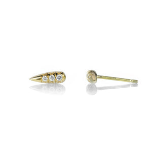 Diana Mitchell Pave Diamond Long Rain Drop Studs | Quadrum Gallery