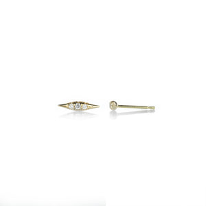 Diana Mitchell Pave Diamond Wave Studs | Quadrum Gallery