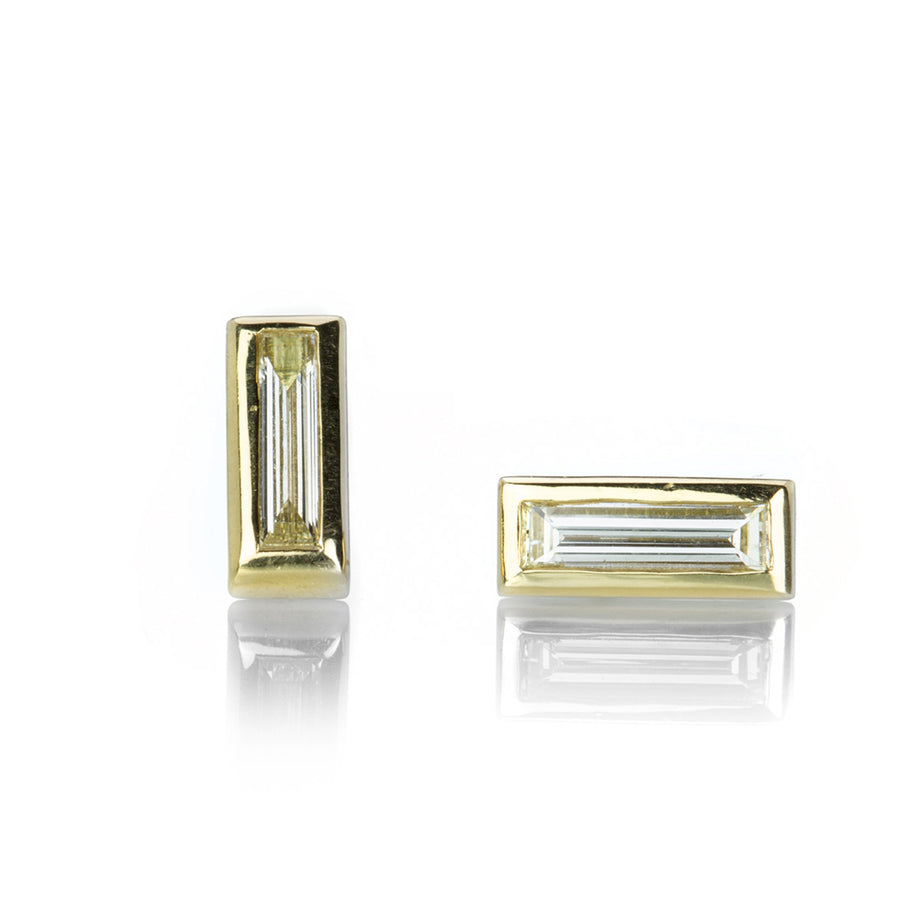 Diana Mitchell Long Baguette Diamond Studs | Quadrum Gallery