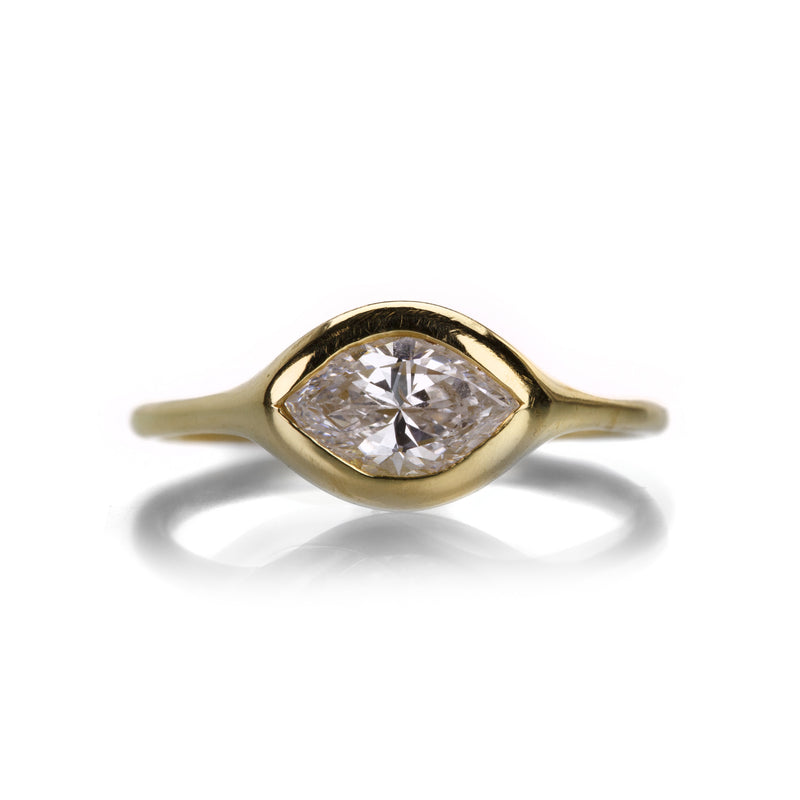 Diana Mitchell 18k Marquise Carved Ring | Quadrum Gallery