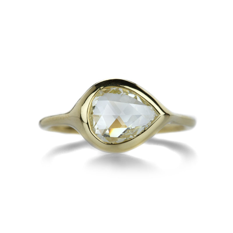 Diana Mitchell Carved Pear Shaped Rose Cut Diamond Ring | Quadrum Gallery