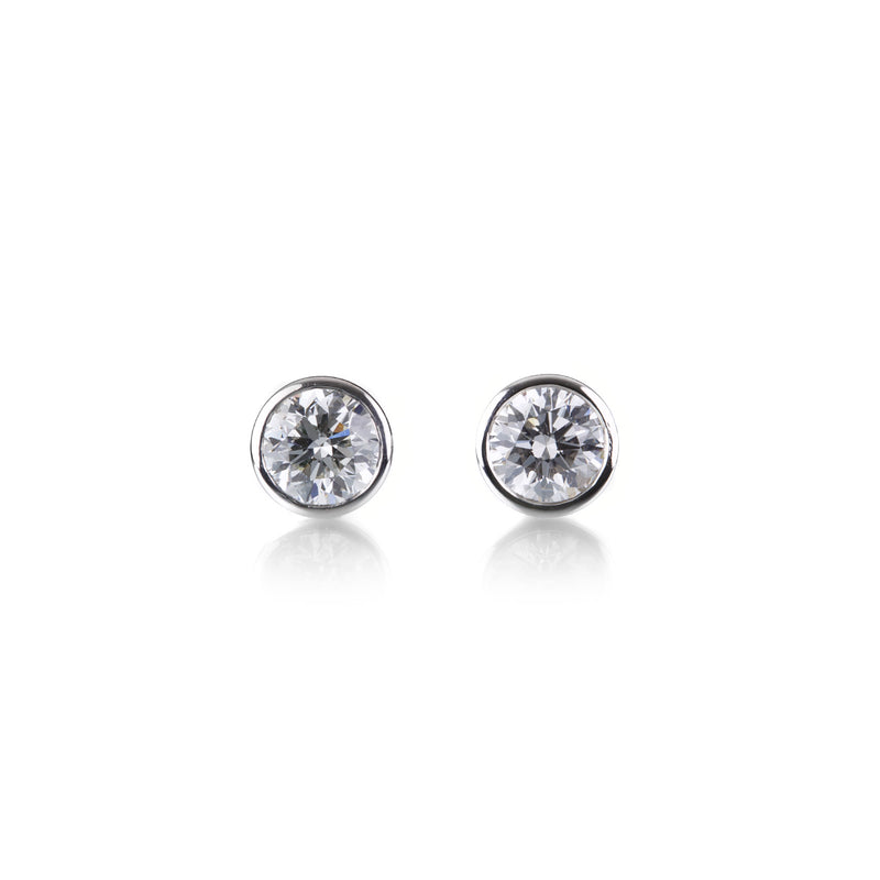 Edward Burrowes Diamond Stud Earrings Set in Platinum | Quadrum Gallery