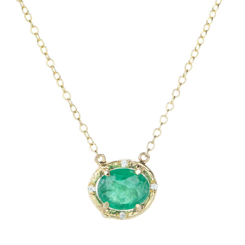 Elisabeth Bell Zambian Emerald Willow Branch Necklace | Quadrum Gallery