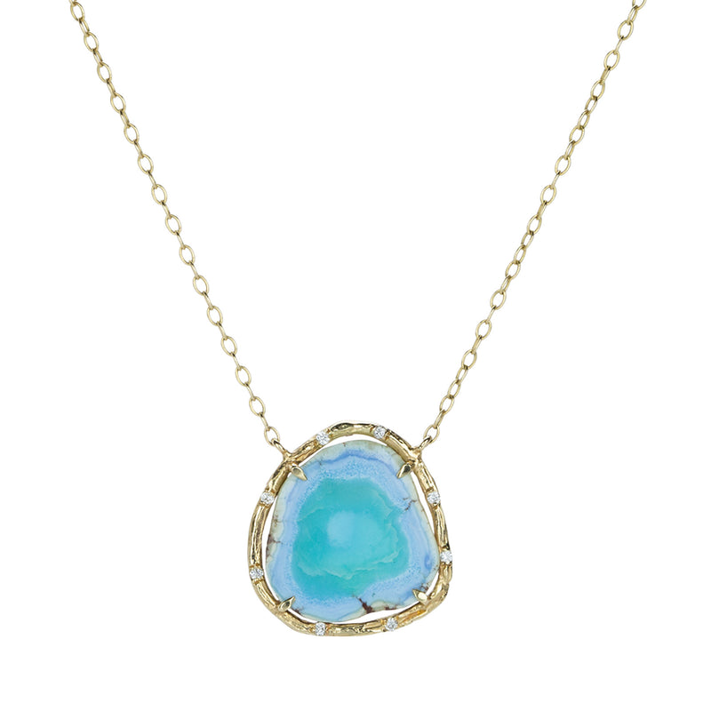 Elisabeth Bell Kazakhstan Lavender Turquoise Slice Necklace | Quadrum Gallery