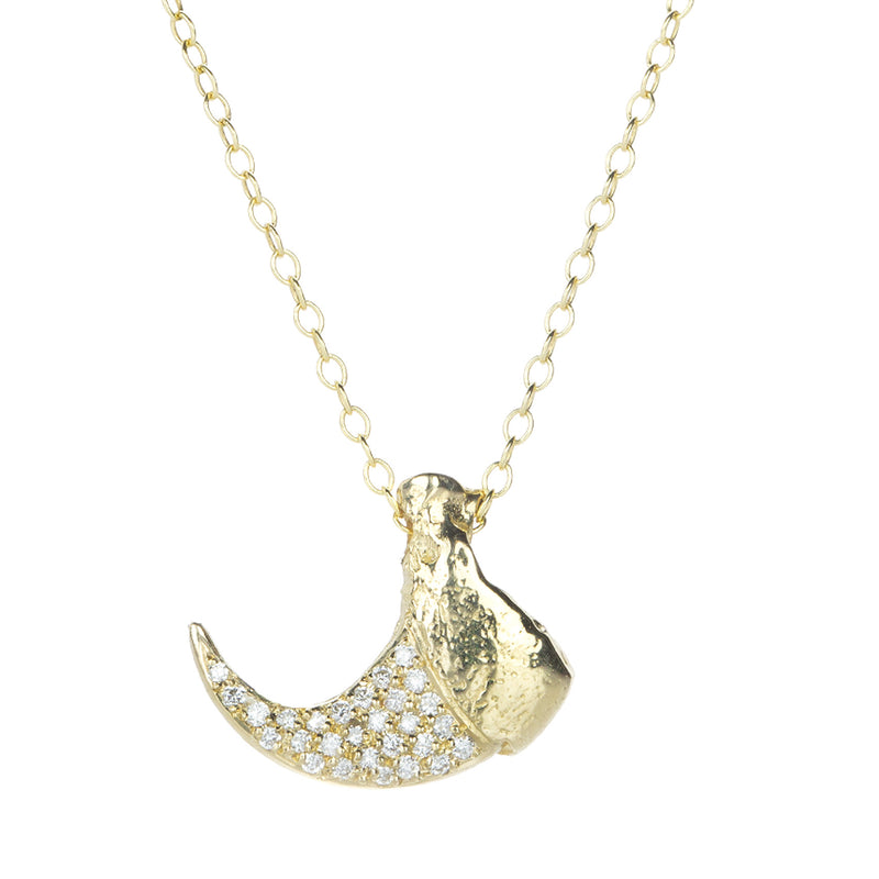 Elisabeth Bell Pave Diamond Bobcat Claw Necklace | Quadrum Gallery