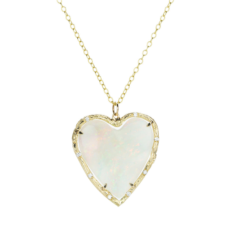 Elisabeth Bell Coober Pedy Australian Opal Heart Pendant Necklace | Quadrum Gallery