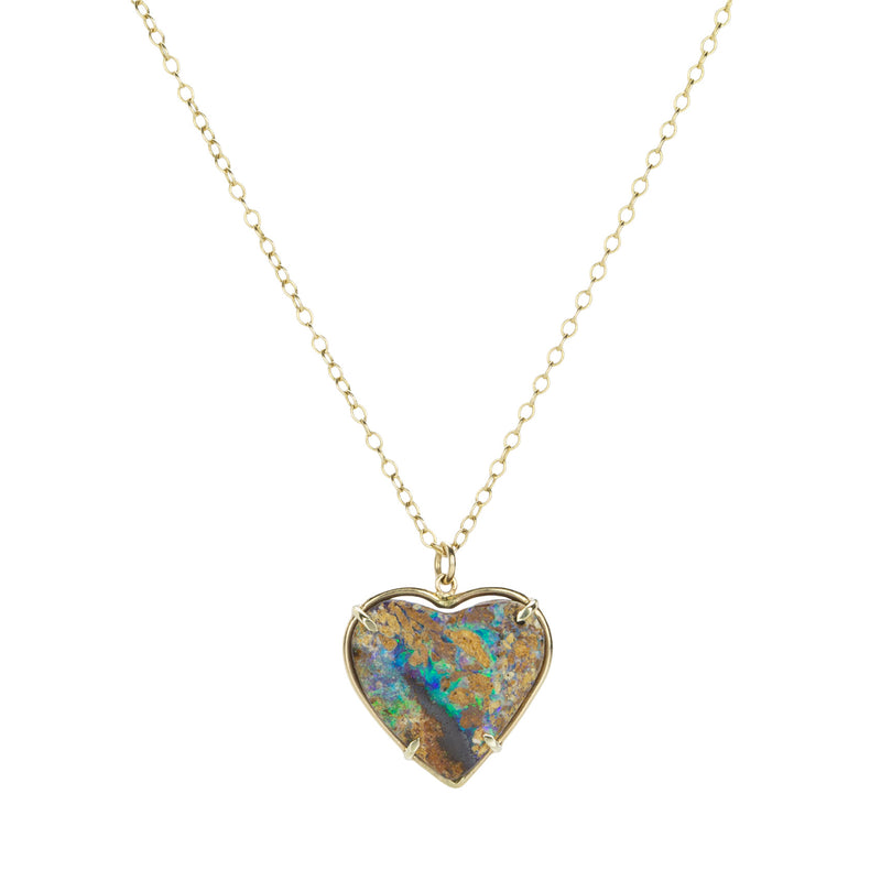 Elisabeth Bell Australian Opal Heart Pendant Necklace | Quadrum Gallery